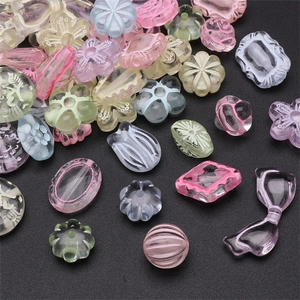 DIY Acrylic Transparent Beads For Jewelry Making Handcrafted Bracelet Phone Chain Macaron Floral Heart Star Loose Beads