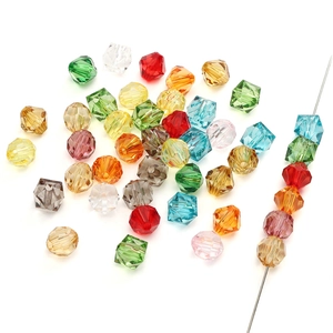 Transparent rhombus acrylic faceted beads in multiple colors for DIY jewelry making