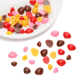 Colorful heart-shaped acrylic noses for teddy bear DIY plush toy making crafts
