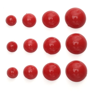 Red acrylic oval flatback doll eyes in various sizes for DIY craft animals