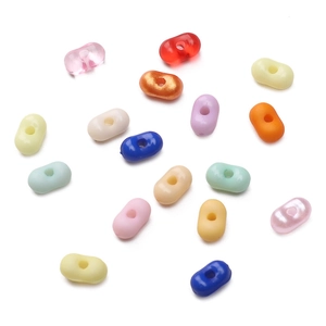 Assortimento di perline a arachide in acrilico 4x6mm per la creazione di gioielli fai da te