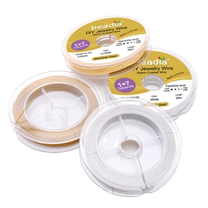 DIY Σύρμα από ανοξείδωτο ατσάλι 0,6 mm με επικάλυψη νάιλον για βραχιόλια και σκουλαρίκια