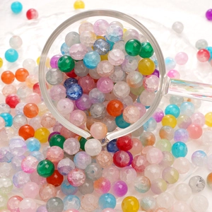 Bunte Crackle-Quarz-Glasperlen in gemischten Farben für DIY-Schmuck und Halsketten