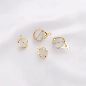 14K gold plated opal bead pendants with twisted metal frames for DIY jewelry