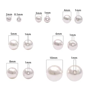 Guía de tallas de perlas de imitación con diámetros de 2 mm a 10 mm y medidas del agujero