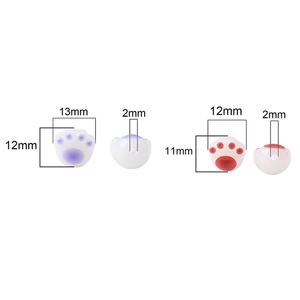 Perles de patte de chat en résine 10mm pour bracelets et colliers DIY