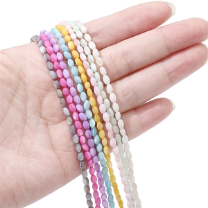 Künstliche Perle in Madreperla Naturale a Forma di Riso Ovale per Creazione Gioielli Fai da Te Bracciale Collana Accessori Artigianali