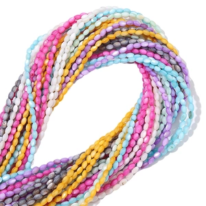 Perline colorate in conchiglia da 3mm per creazione gioielli fai da te in toni pastello