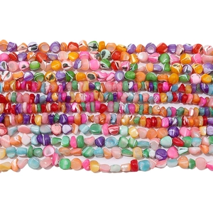 Colorful irregular natural shell beads in bulk for DIY necklace and bracelet jewelry making