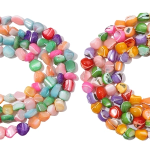 Irregular colorful freshwater shell loose beads for DIY handmade necklace jewelry making
