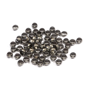 Gunmetal copper spacer beads with large holes for DIY jewelry making and bracelet crafts