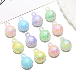 16mm irisierende Macaron-Acrylperlen mit Aufhängeschlaufen für DIY-Schmuck