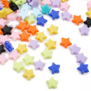 Perles étoiles en acrylique de 10mm pour la création de bijoux DIY et colliers