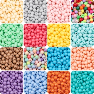 Acrylic Round Beads For Jewelry Making DIY Handmade Beads Colorful Candy Macaron Color Beads For Children Bracelet Necklace