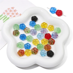 Cuentas de Vidrio de Flores con Degradado Transparente Cuentas Sueltas de Pétalos Lampwork para Creación de Joyas DIY Pulseras Collares Materiales
