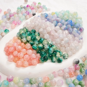 Kleurrijke craquelé glazen kralen voor DIY sieraden maken van armbanden en kettingen