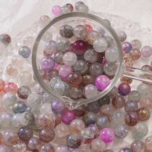 Mix van aurora blauwe en paarse gekraakte glazen kralen voor DIY armbanden en sieraden