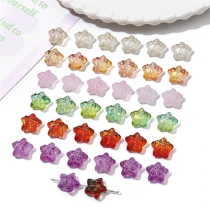 Star shaped colored glass beads for DIY jewelry making handmade hairpins and earrings