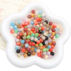 Perles en Vrac Rondes en Résine Dorée Ciel Étoilé pour Fabrication de Bijoux Bracelet Collier Fait Main Accessoires