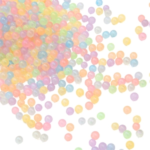 Mélange de perles en verre lumineuses dépolies colorées pour bricolage et artisanat