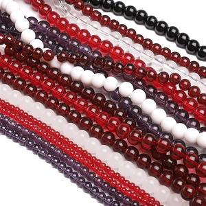 Macro detail of colorful imitation jade glass beads for handmade jewelry DIY necklaces