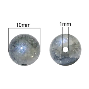 Blaue Labradorit 10mm Rundperlen mit 1mm Loch für die DIY Schmuckherstellung
