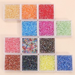 Colorful 2.5mm glass seed beads set in 13 storage boxes for DIY jewelry making