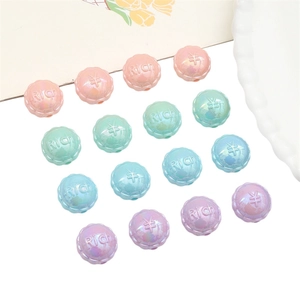 Perles en acrylique macaron avec symboles Rich et monnaie pour la création de bijoux DIY