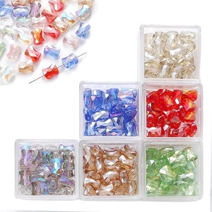 Bunte 10x8mm facettierte Schleifen-Glasperlen für handgefertigten DIY-Schmuck und Ketten