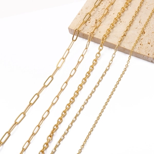Sélection de chaînes en acier inoxydable plaqué or 18K pour la création de bijoux DIY