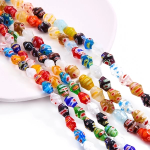 Colorful Millefiori glass beads for DIY jewelry making in various shapes and patterns