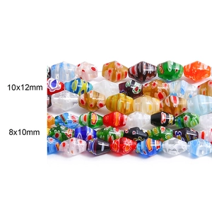 Colorful Millefiori glass beads in mixed sizes for DIY jewelry bracelets and necklaces