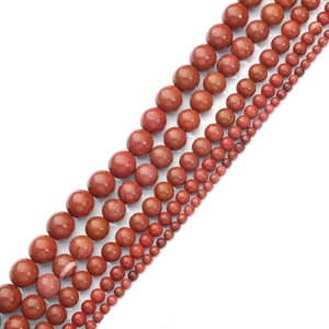 Polierte rote Jaspis-Steinperlen für DIY-Schmuck in verschiedenen Größen von 4mm bis 12mm