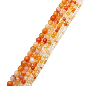 Perle tonde in agata rosa naturale per la creazione di gioielli fai da te e collane