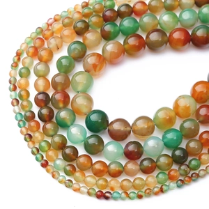 Natural Peacock Agate Round Beads Multi-color Semi-precious Stone Strands For DIY Jewelry Making Necklace Bracelet Accessory