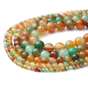 Multi-color peacock agate beads for DIY jewelry making in various sizes and natural tones