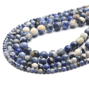 Gepolijste natuurlijke sodaliet kralen voor DIY sieraden in verschillende maten