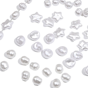 Perles d'imitation ABS blanches en étoile et formes irrégulières pour bijoux DIY