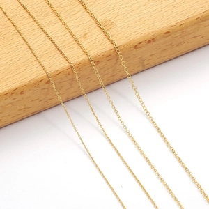 Διάφορα μεγέθη χρυσή αλυσίδα O-link 18K για κατασκευή κοσμημάτων και χειροτεχνία DIY