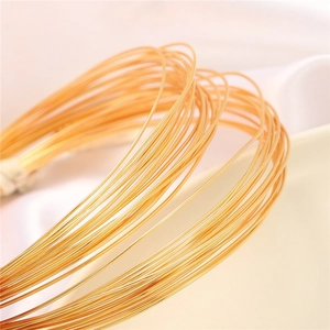 Rollo de hilo de cobre bañado en oro 18K para creación de joyas y manualidades DIY