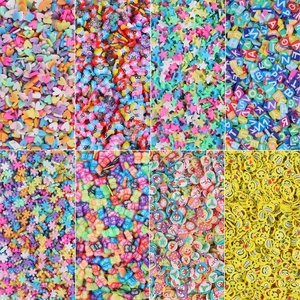 Mix di fette in pasta polimerica con cuori e stelle per progetti di bricolage fai da te