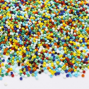 Perline di vetro opache miste colorate per creazione di gioielli fai da te e bricolage