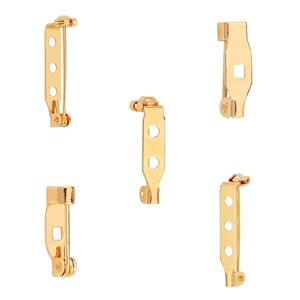 Basi per spille di sicurezza placcate in oro 18k per creazione di gioielli fai-da-te