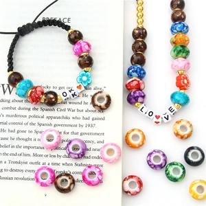 DIY colorful acrylic flower and letter beads set for handmade bracelets and necklaces