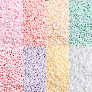 Cuentas de semillas de 2mm/3mm/4mm en tonos macaron para hacer joyas y pulseras DIY