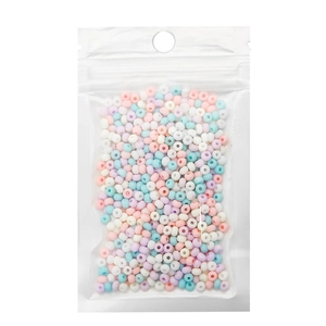 3mm frosted translucent glass beads in macaron colors for DIY jewelry making