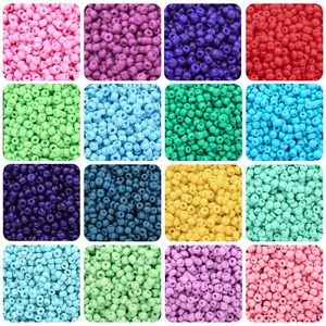 Colorful 16-color glass seed beads set for DIY jewelry making and craft projects