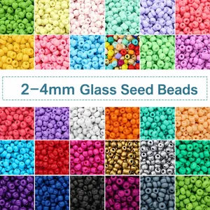 Effen Kleur Gelakte Glazen Kralen 2mm 3mm 4mm Losse Kralen Voor DIY Sieraden Maken Handgemaakte Armband Ketting Accessoire