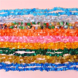 Irregular cat eye stone crystal beads for DIY jewelry making in multiple vibrant colors