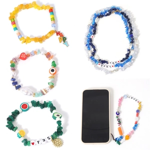 Colorful irregular cat-eye stone and crystal beaded jewelry for DIY crafts and accessories